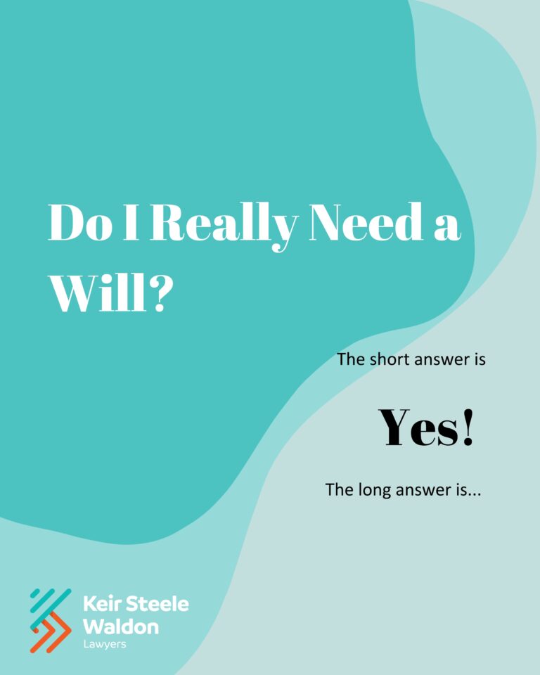Why do I need a will pg 1